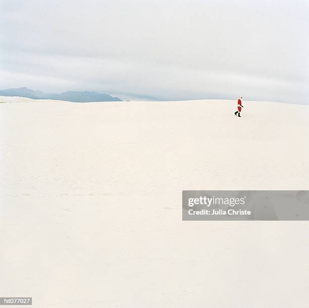 santa claus walking in the desert, new mexico, usa - julia the 個照片及圖片檔