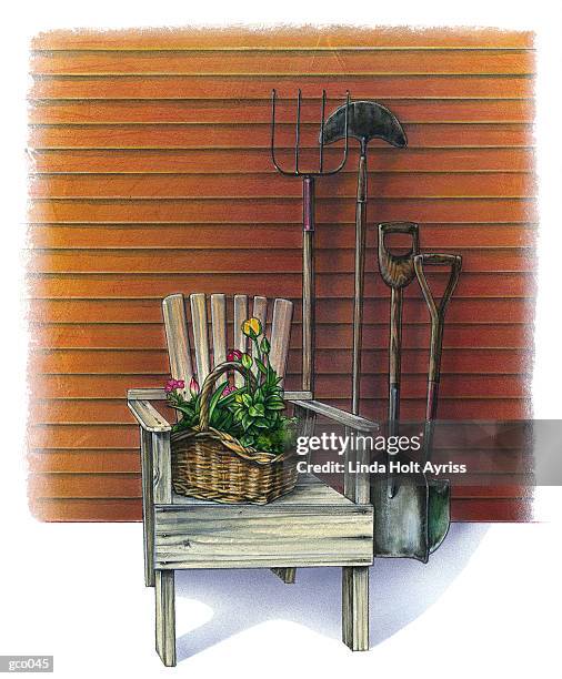 gardening tools - linda stock illustrations