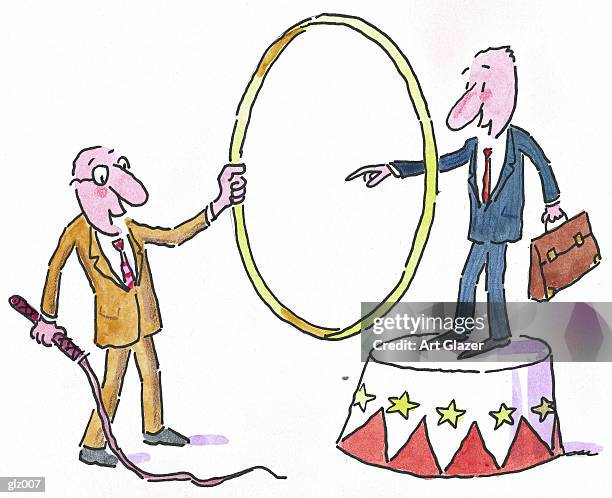 jumping through hoops - jumping through hoops stock illustrations