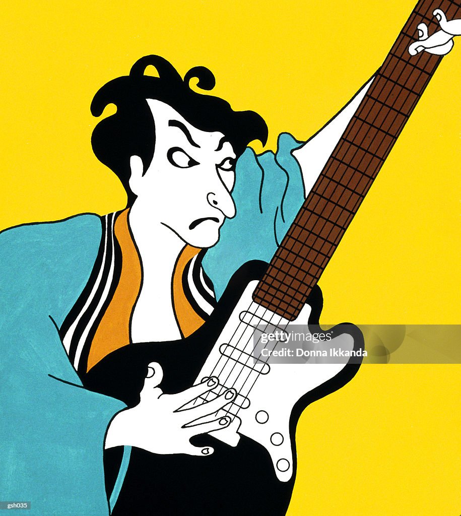 Man with Electric Guitar