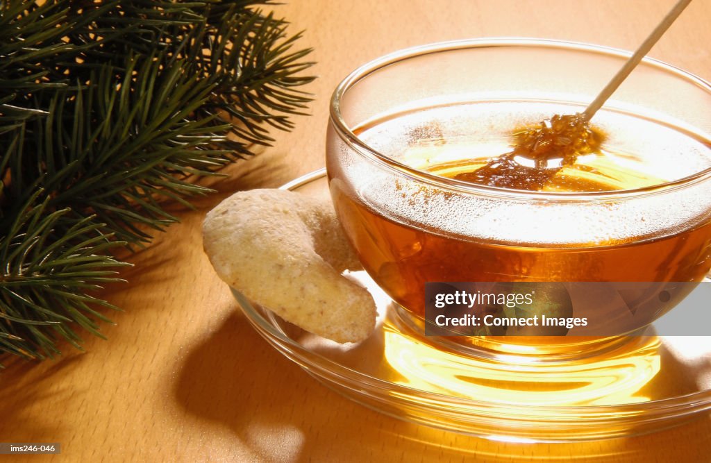 Tea biscuit and candy stick