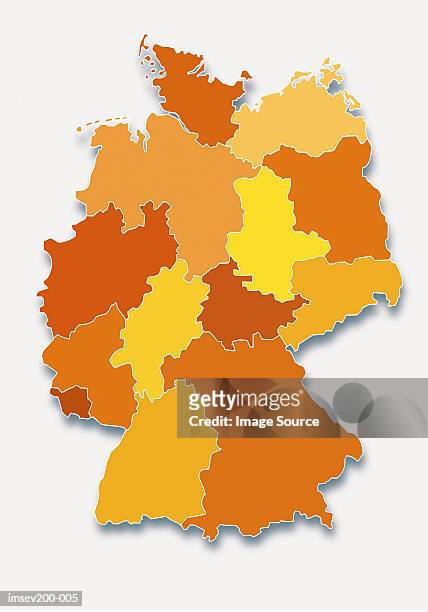 map of germany - alemania fotografías e imágenes de stock