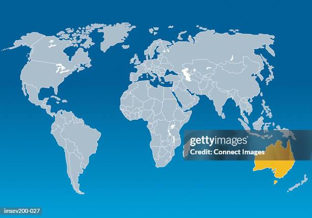 australia - oceania map stock pictures, royalty-free photos & images
