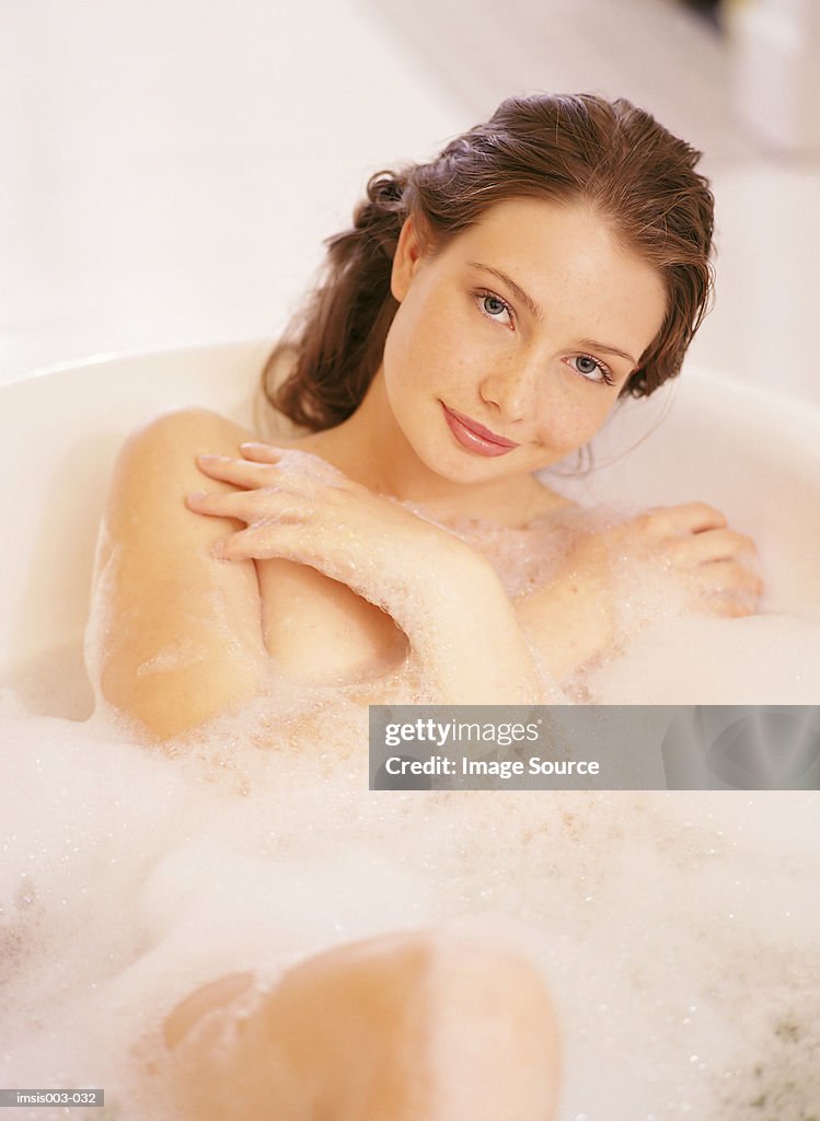 Woman in bath