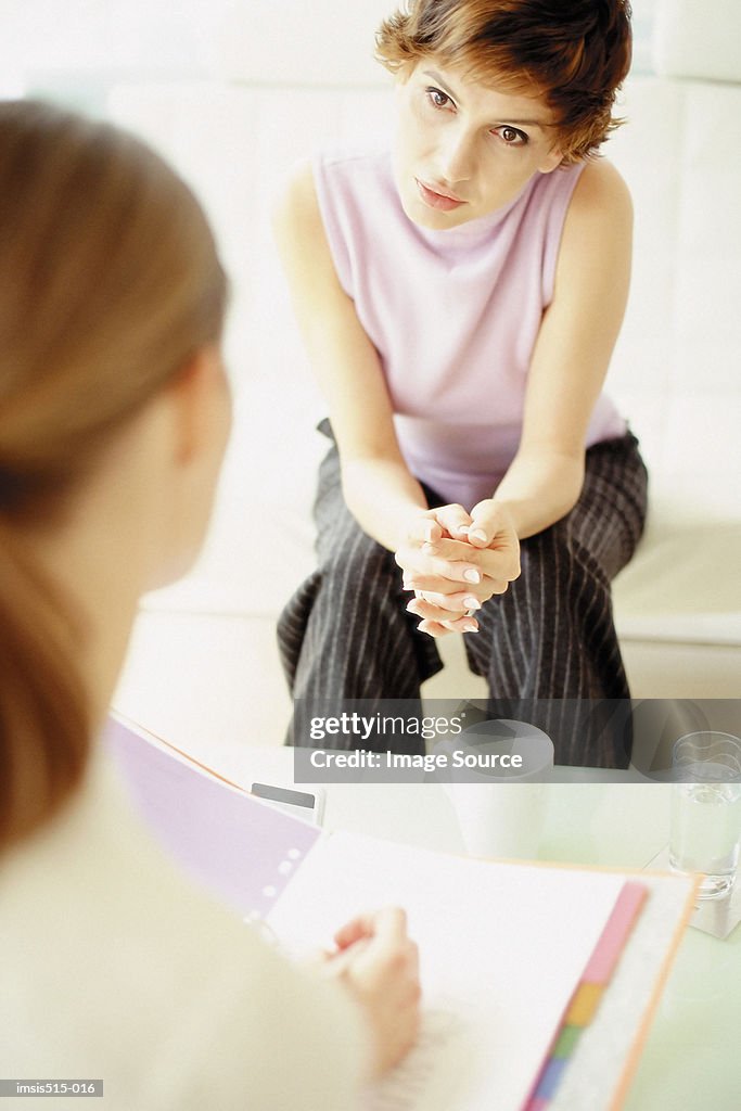 Two women on a job interview