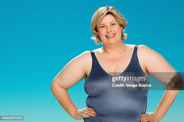 big and proud - chubby swimsuit stock pictures, royalty-free photos & images