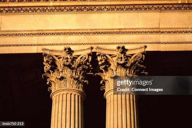 st paul's corinthian columns from ludgate hill - corinthian stock pictures, royalty-free photos & images