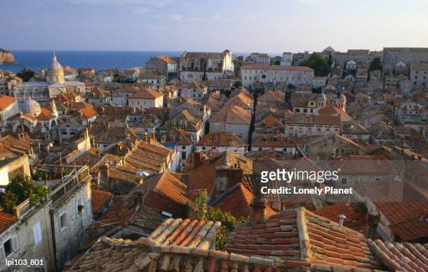 rooftops of city. - eastern european culture stock pictures, royalty-free photos & images
