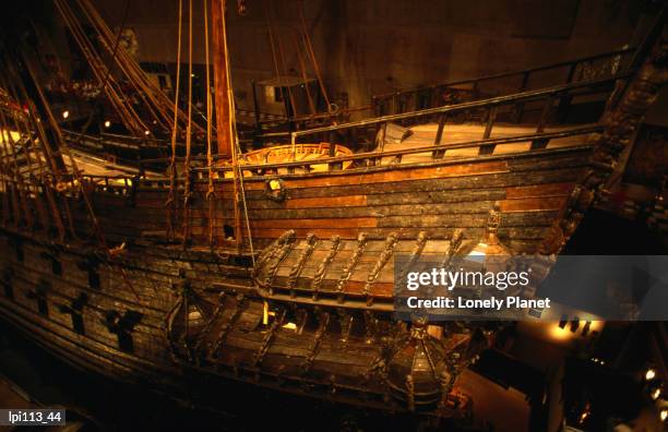 17th century warship, vasa. - vasa ship stock pictures, royalty-free photos & images