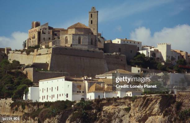 dalt vila, old walled town. - vila stock pictures, royalty-free photos & images