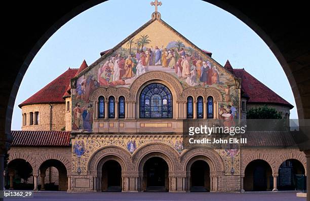 exterior of memorial church at stanford university, palo alto, united states of america - american society of cinematographers 19th annual outstanding achievement awards stockfoto's en -beelden