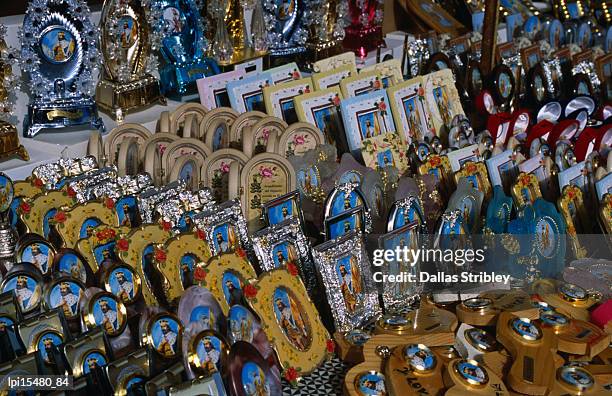 san constantino religious frames for sale at sardia festival. - festival of flight to mark london biggin hill airports centenary year celebrations stockfoto's en -beelden