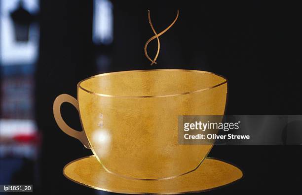 sign depicting coffee cup - central madrid, madrid, madrid, spain - the center stock pictures, royalty-free photos & images