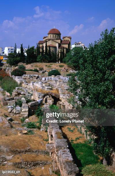 keramikos cemetery, athens, greece - zentralgriechenland stock-fotos und bilder