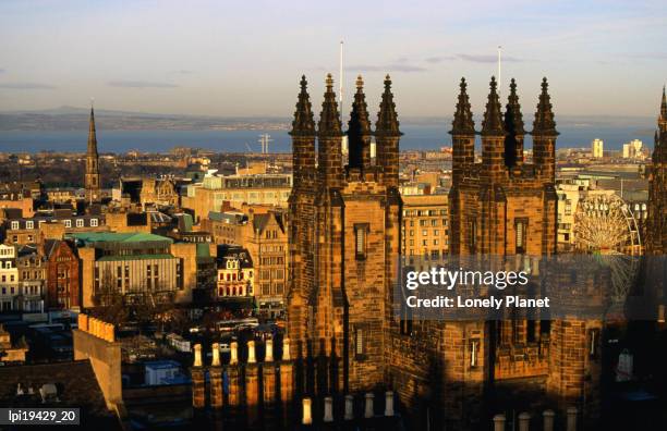 new college and new town, edinburgh, united kingdom - new town edinburgh - fotografias e filmes do acervo