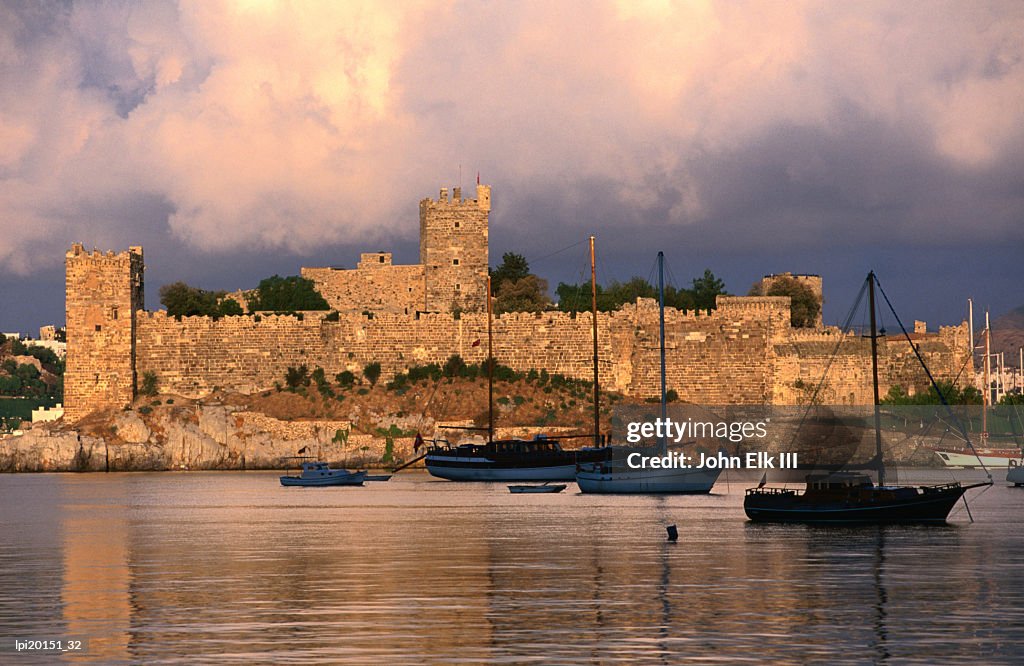 Exterior of Bodrum Castle of The Knights of St John, Bodrum, Turkey
