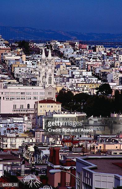 cityscape from hyde street, san francisco, california, united states of america, north america - hyde united stock pictures, royalty-free photos & images