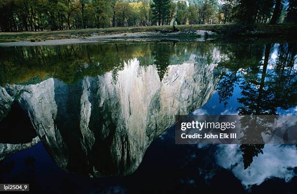 el capitan reflected in the merced river, yosemite national park, united states of america - bomb fears ground flights out of sharm el sheikh stockfoto's en -beelden