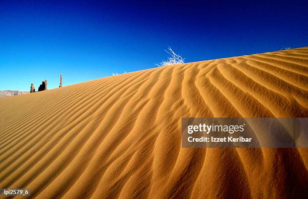 sand dunes, low angle view, monument valley, united states of america - keribar stockfoto's en -beelden