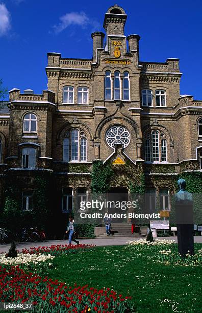 lund university and  old surgical clinic that dating from 1867, lund, skane, sweden, europe - lund stockfoto's en -beelden