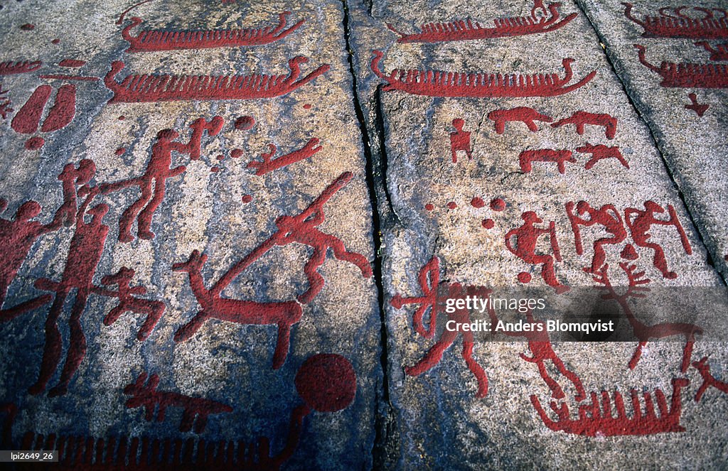 Tanumshede Bronze Age rock carvings, Tanumshede, Vaster-Gotaland, Sweden, Europe