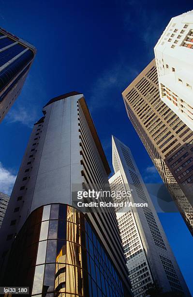 city high-rise buildings, singapore, south-east asia - singapore stock-fotos und bilder