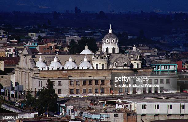 restored colonial cathedral, quetzaltenango, guatemala, central america & the caribbean - quetzaltenango stock pictures, royalty-free photos & images