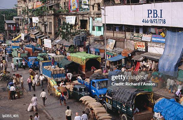 afternoon at burra bazaar, kolkata, west bengal, india, indian sub-continent - indian subcontinent ethnicity bildbanksfoton och bilder