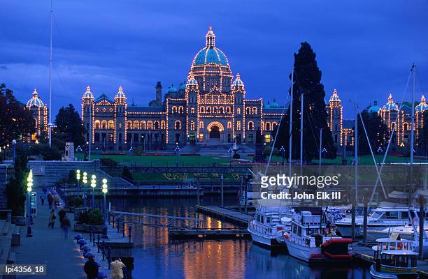 parliament buildings facing inner harbour, victoria, canada - iii stock pictures, royalty-free photos & images