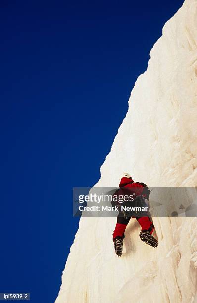 person free solo ice-climbing in chugach mountains, chugach national forest, united states of america - free solo stock pictures, royalty-free photos & images