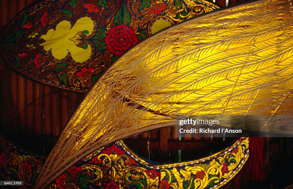 Detail of traditional kites, Kota Bharu, Kelantan, Malaysia, South-East Asia