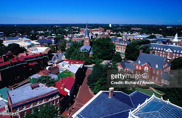 city viewed from state house, annapolis, united states of america - annapolis stock pictures, royalty-free photos & images