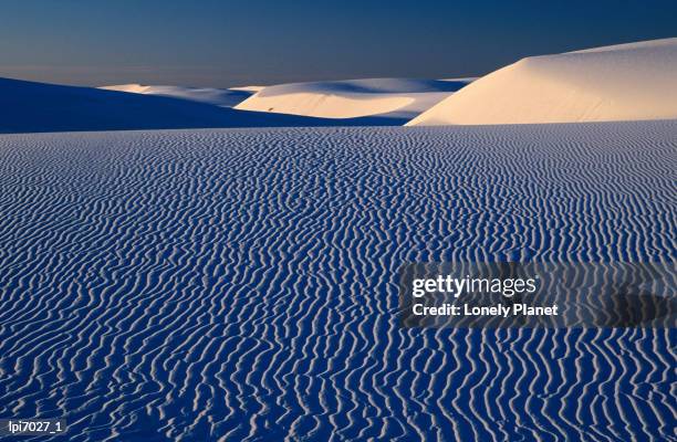 rippled white sand dunes, white sands national monument, united states of america - national monument 個照片及圖片檔