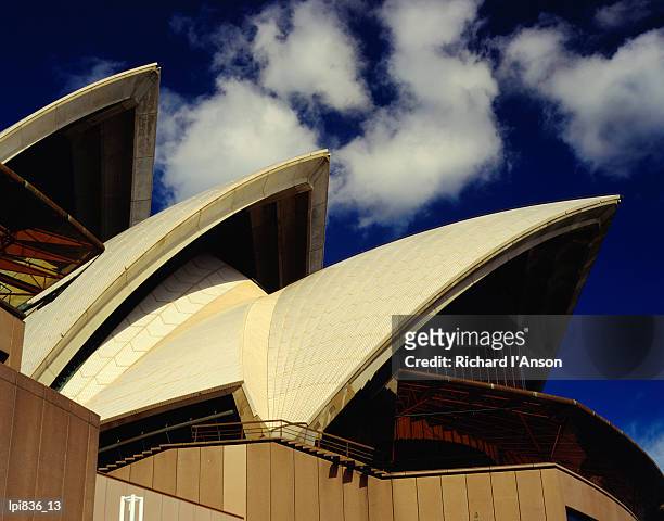 detail of sydney opera house, sydney, australia - opera house imagens e fotografias de stock