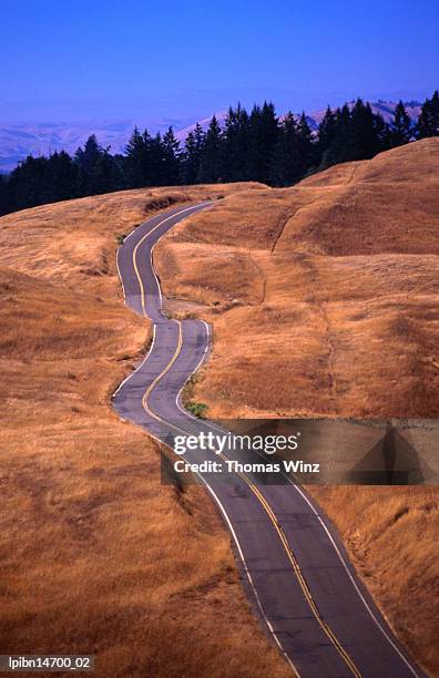 winding road at mount tamalpais., california, united states of america, north america - thomas photos et images de collection