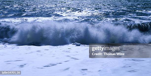 crashing waves of the pacific ocean., california, united states of america, north america - thomas photos et images de collection