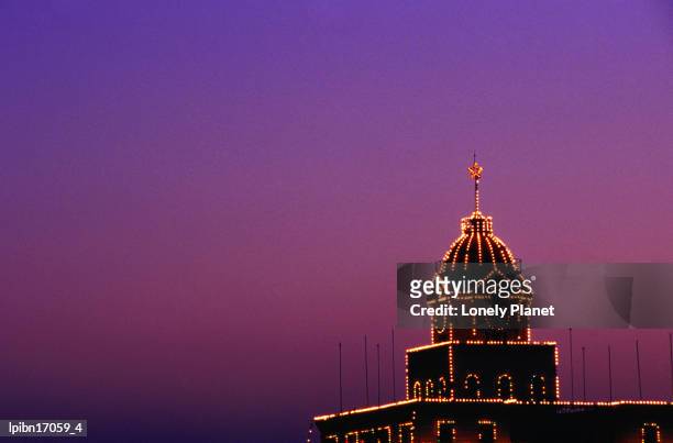 lights decorate a building on tiananmen square., beijing, beijing, china, north-east asia - lpiowned stock pictures, royalty-free photos & images
