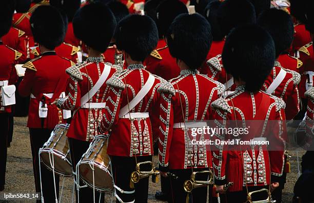 horseguards' parade at the trooping of the colour., london, greater london, united kingdom, england, europe - trooping stock-fotos und bilder