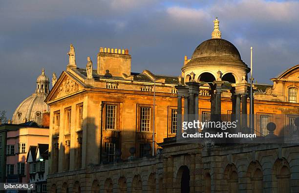queens college on high street., oxford, oxfordshire, united kingdom, england, europe - david dome stock pictures, royalty-free photos & images