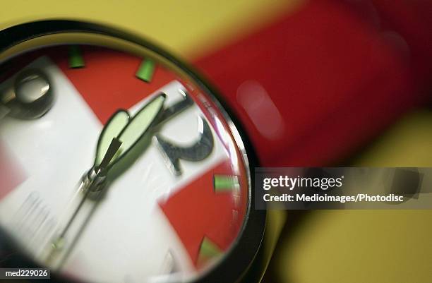 close-up of a wrist watch - hour hand stock pictures, royalty-free photos & images