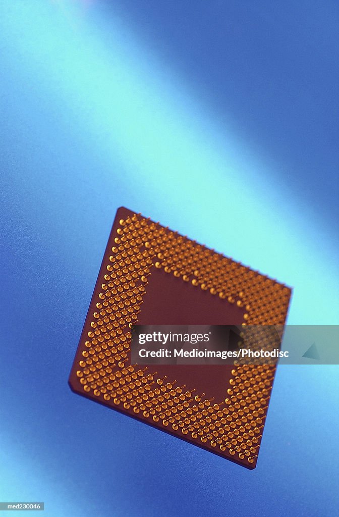 Close-up of a computer micro chip