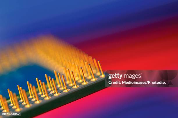close-up of a computer micro chip - adac stock pictures, royalty-free photos & images