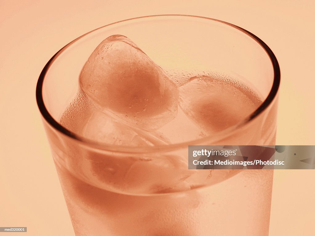 Close-up of a glass of alcohol with ice