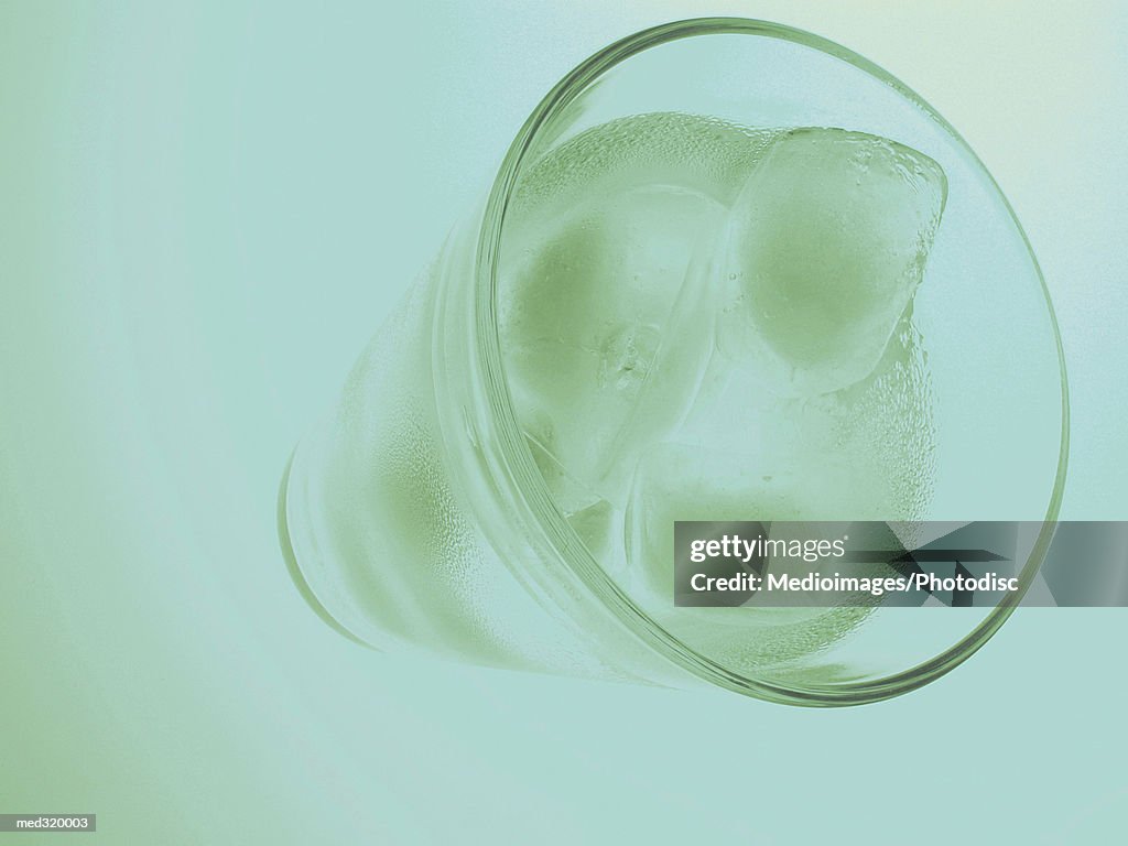 Close-up of a glass of alcohol with ice