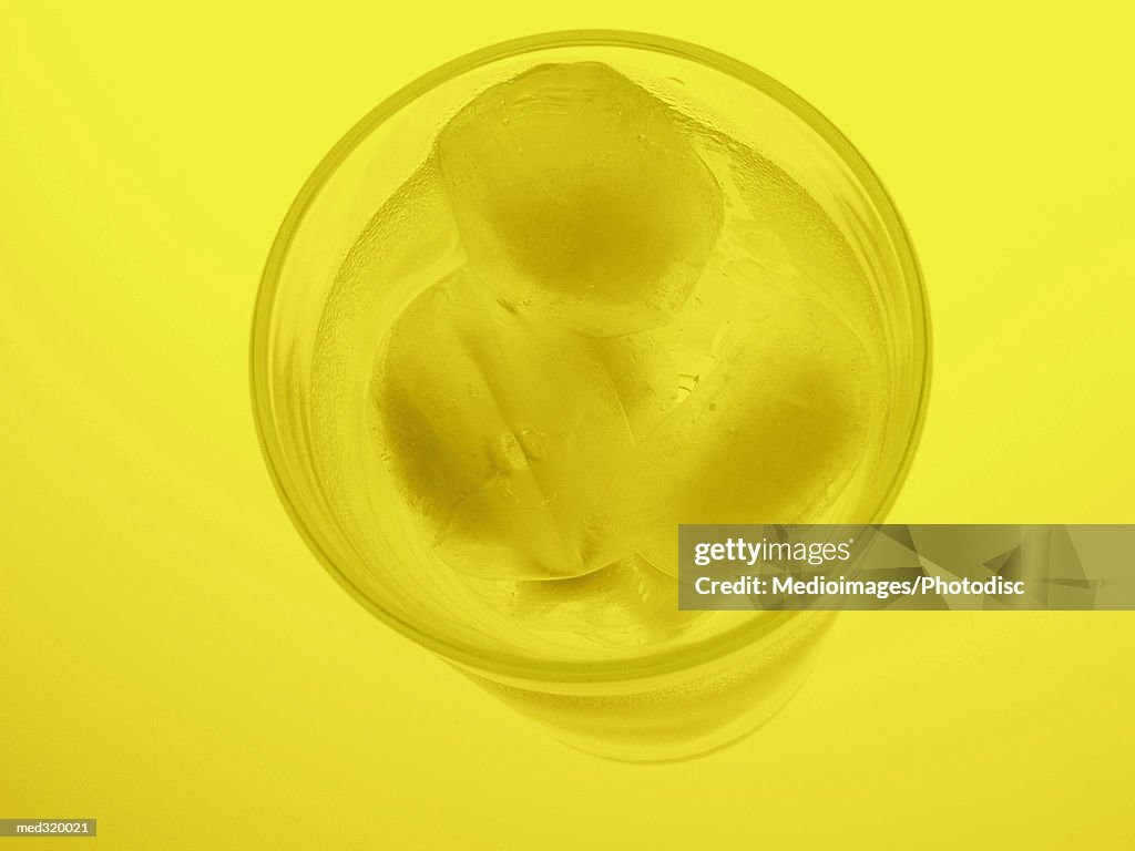 Close-up of a glass of alcohol with ice