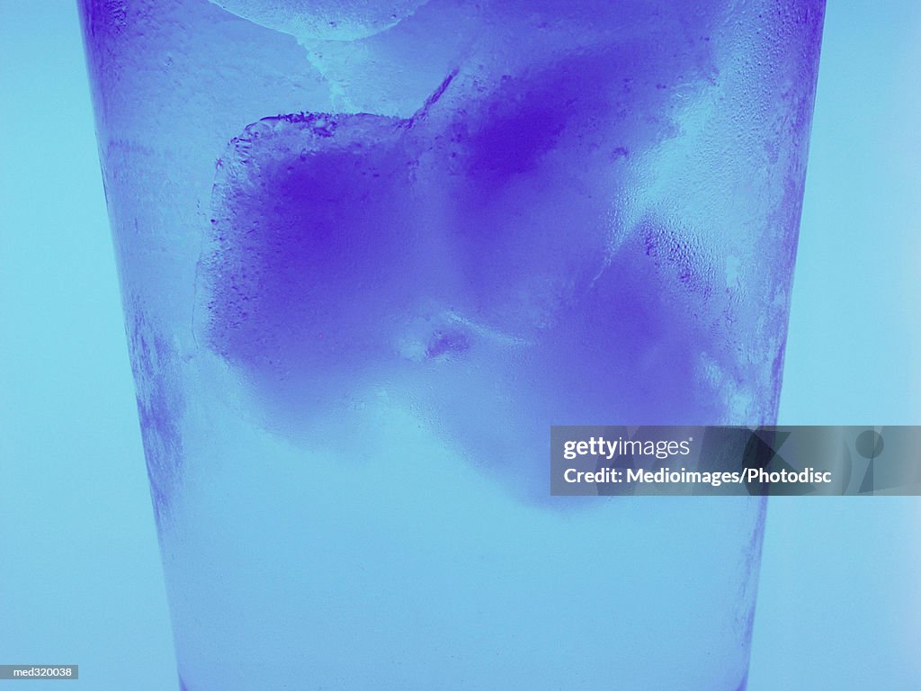 Close-up of a glass of alcohol with ice
