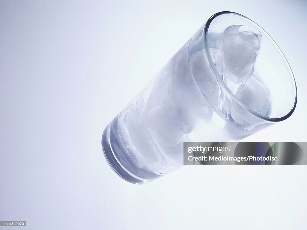Close-up of a glass of alcohol with ice