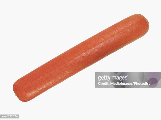 close-up of a sausage - hotdog stock-fotos und bilder