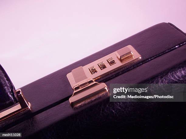 close-up of a briefcase - latch stock-fotos und bilder