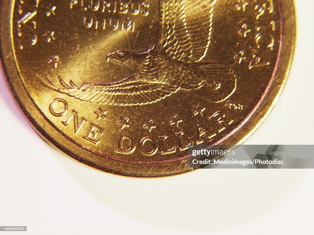 Close-up of an American coin